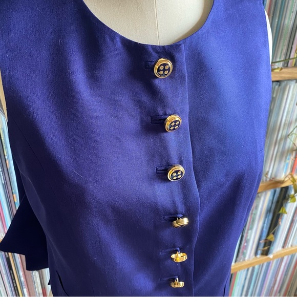 EUC MARC by MARC JACOBS Gold Button Bow Vest - size 4 - Picture 8 of 9